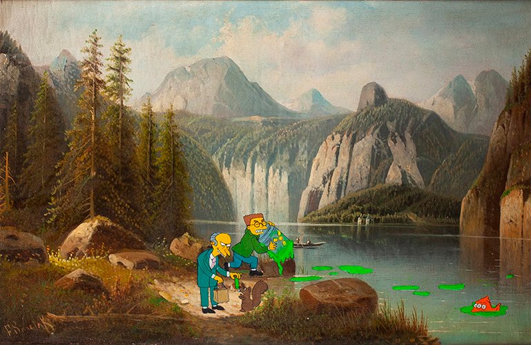 Intervención Burns Toxic, obra de la serie Cartoons
